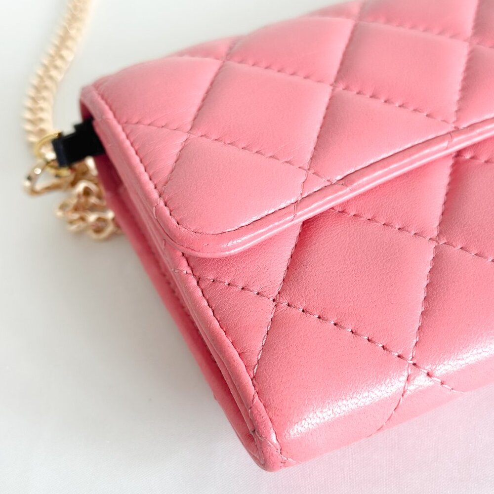 Chanel Classic Flap Wallet Pink Leather - Picture 6 of 16